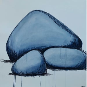 Strandsten © 70x70cm – produktbillede