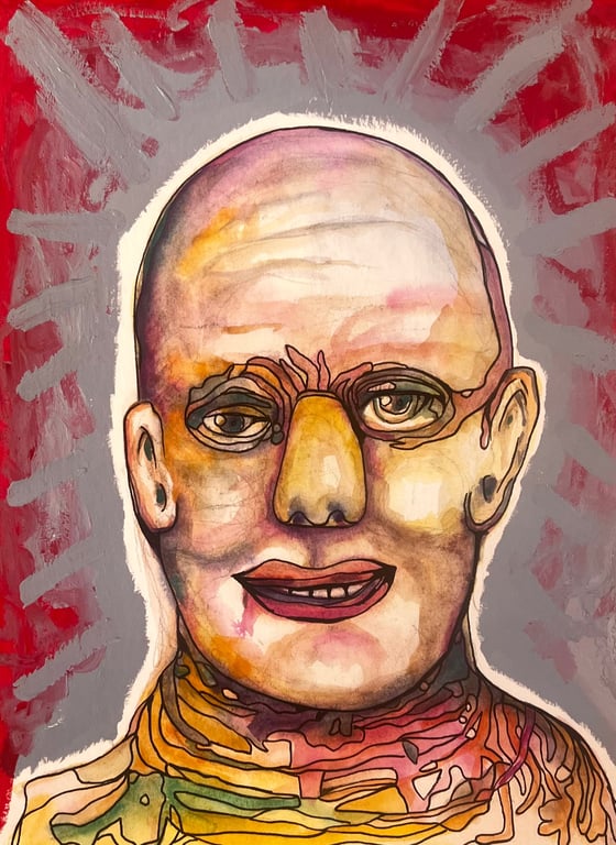 Han stråler af smerte