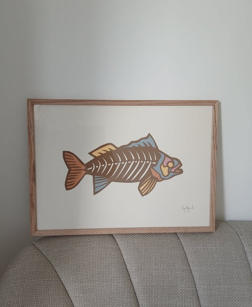 A3, indrammet papercut fisk  (3)