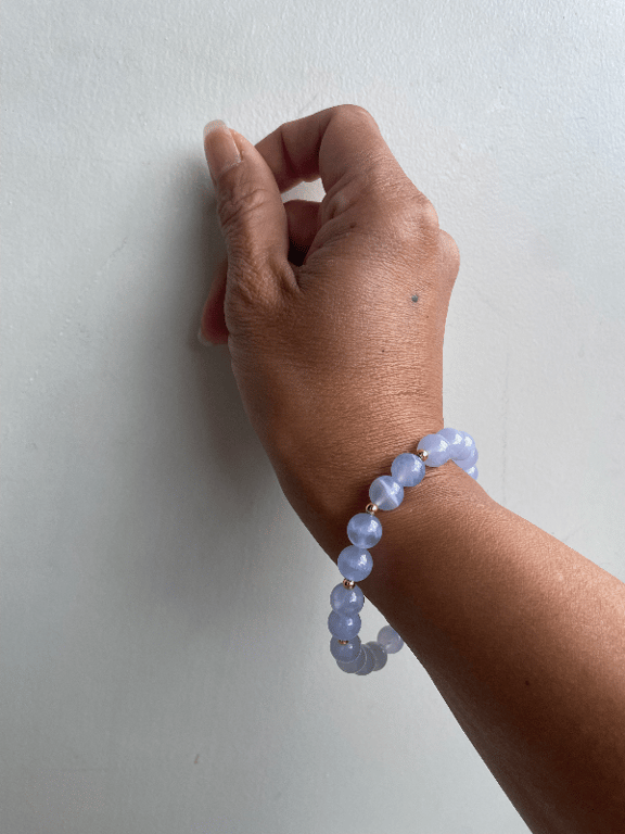 Blonde Agat Royal med forgyldt Sterling sølv i 18 karat guld billede 3