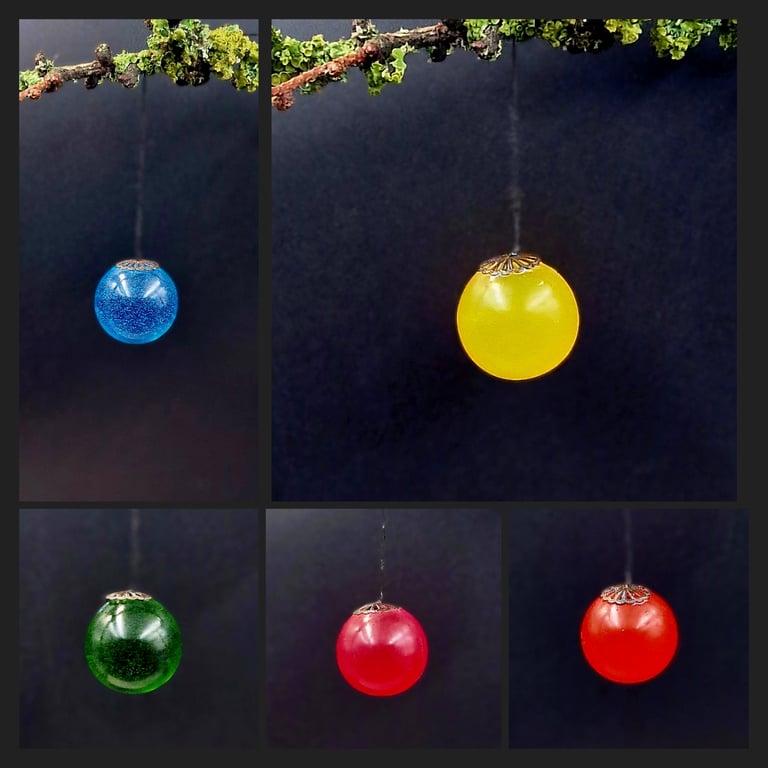 Rød / pink vinduespynt ø 2 cm billede 2