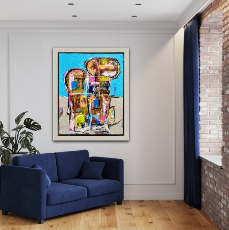 #1111 Maleri 80X 100cm  SOLD billede 5