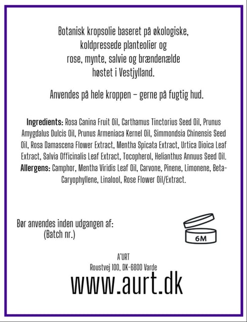 Botanisk kropsolie – rose (2)