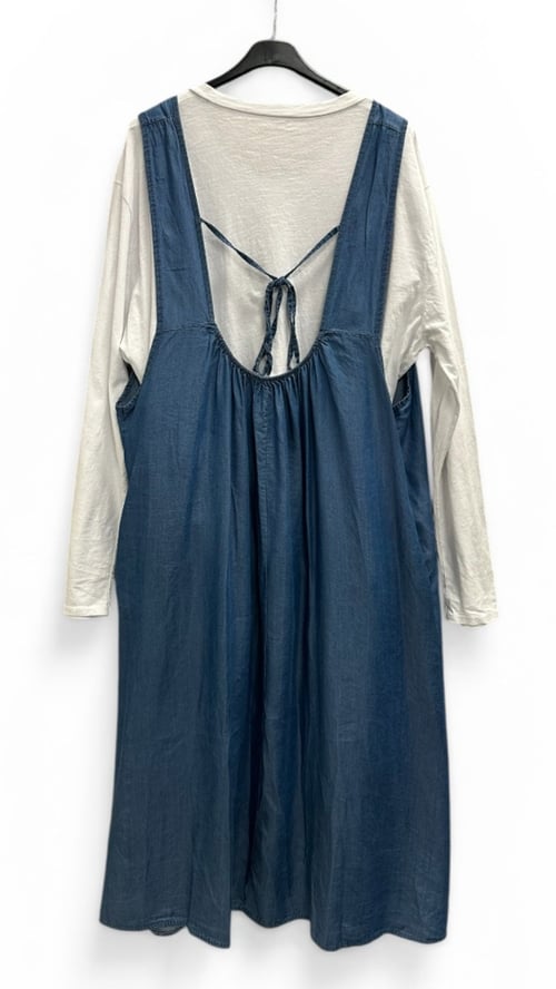 Mimmi sæt 2 i 1, Denim blue w White blouse. Onesize 38-48. (3)