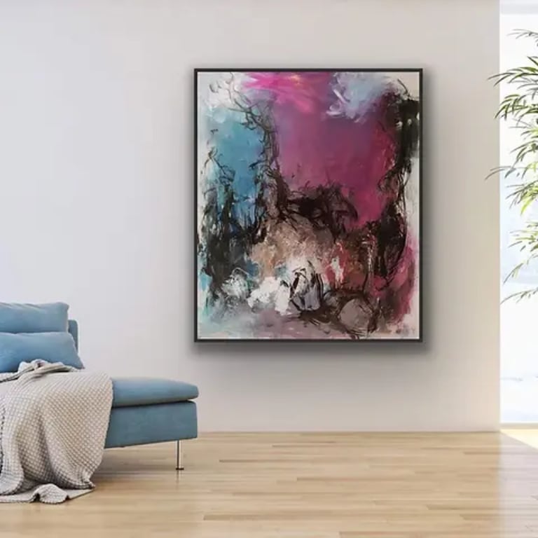 PURPLE RAIN (100x120) billede 2