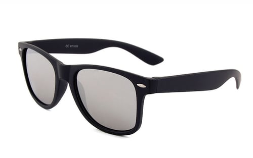Schwarze Wayfarer, verspiegelt (1)