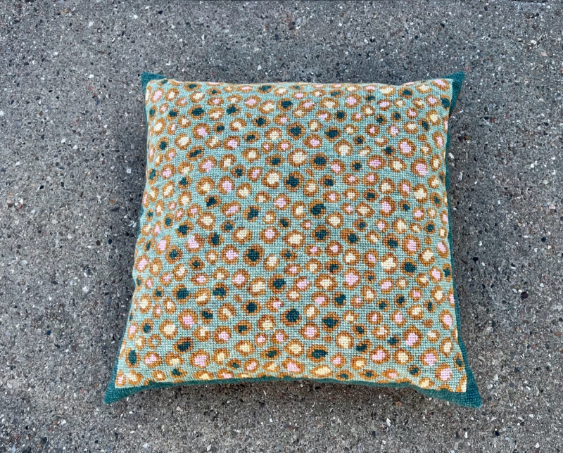 Crazy Leo Grøn pude 2027-3 Str. 39 x 39 cm. (6)