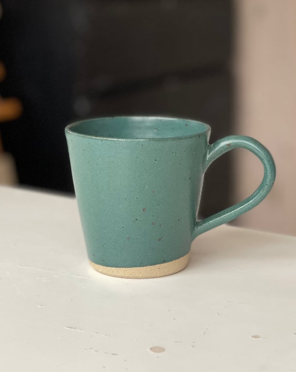 Krus m/hank, petrolgrøn