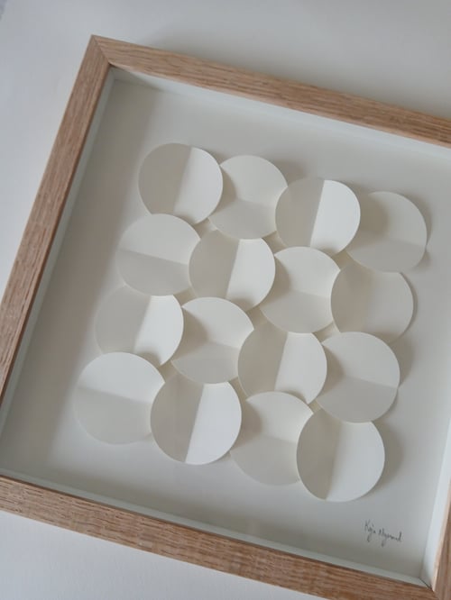 30x30cm, 3D papirværk, hvid (3)