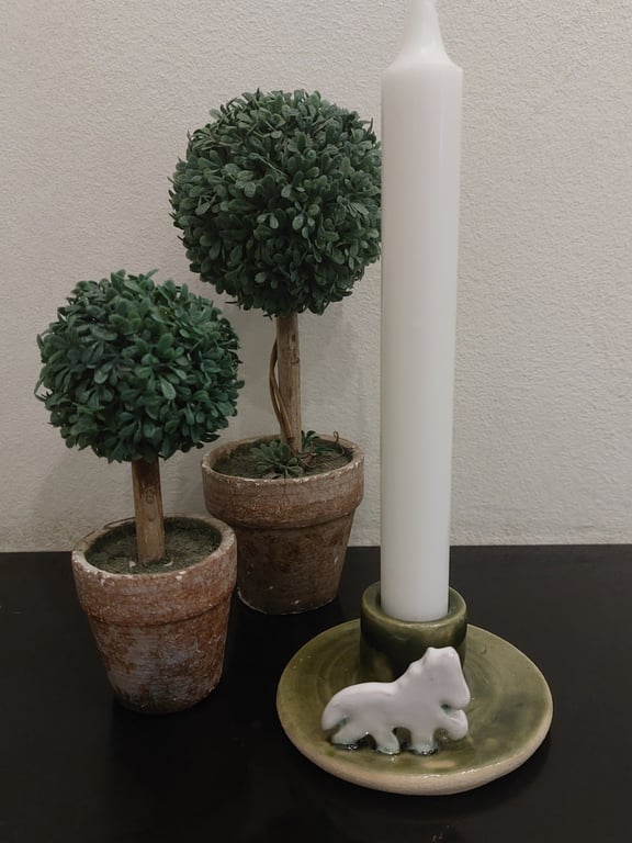 Lysestage med Islænder figur 