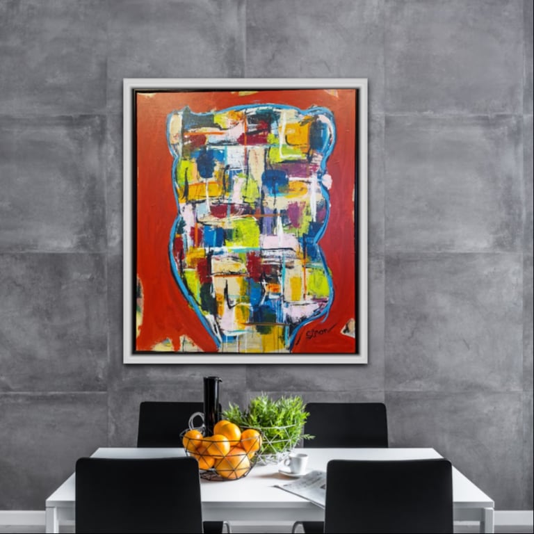 #1124 Unik kunstmaleri 100X120 cm SOLD billede 4