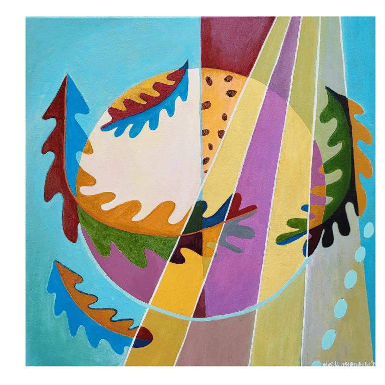 Løvfald 50x50 cm billede 2