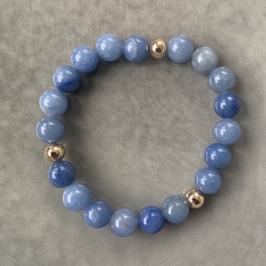 Blå aventurin armbånd 8mm – produktbillede