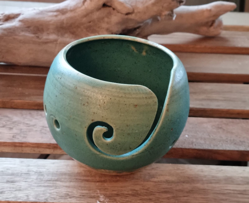 Strikkeskål Grøn. Diameter 12 cm