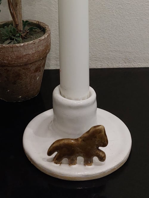 Lysestage med Islænder figur  (2)