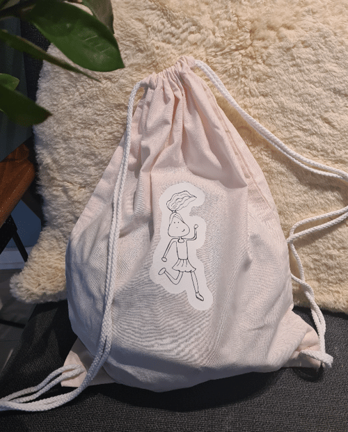 Gymbag: glad pige Pastel Pink (2)