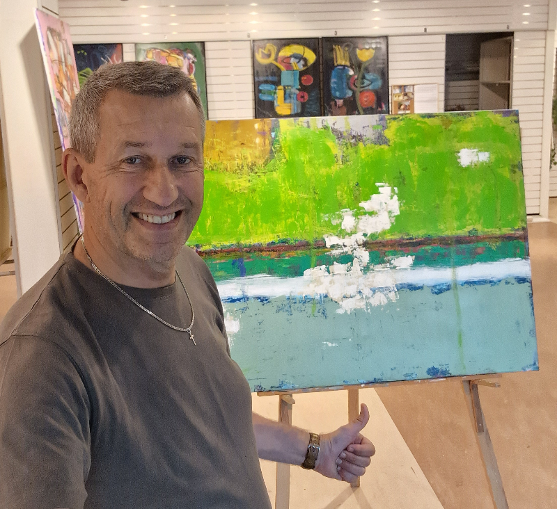 #1237   90 x 120 cm  SOLD billede 3