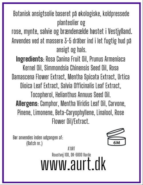 Botanisk ansigtsolie – rose  (2)