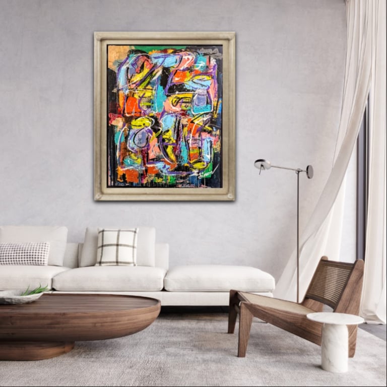 #1110 Maleri 80X100 cm SOLD billede 4