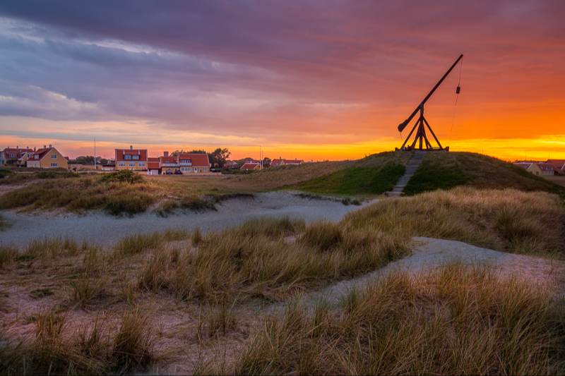 Vippefyret i Skagen lige efter solnedgang en smuk sommeraften