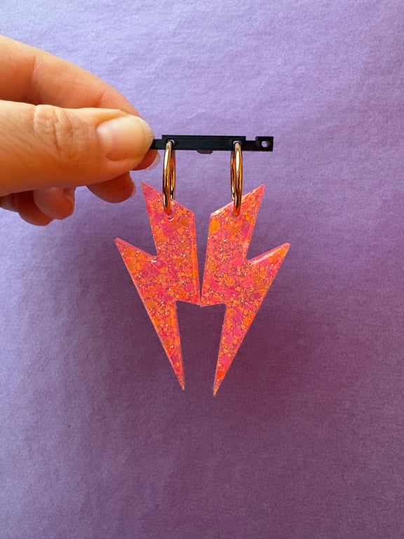 Store lyn i neon pink/orange