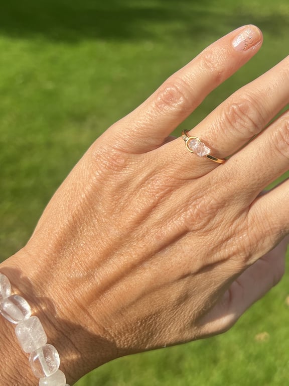 Beyou ring med en Herkimer diamant nr.2 billede 4