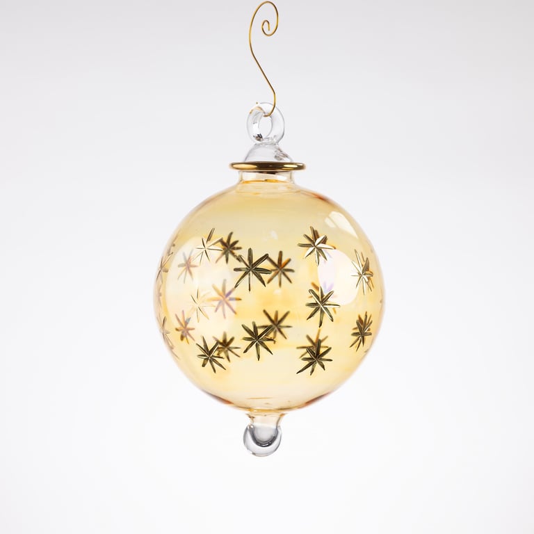 JULEKUGLE DESIGN 1002 GOLDEN MED GULD billede 3