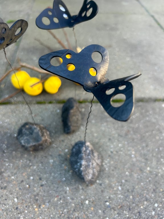 Sommerfugl på sten billede 3