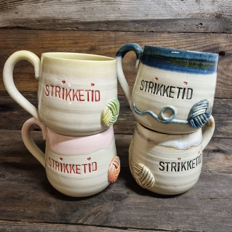 Strikkekop, blå billede 3
