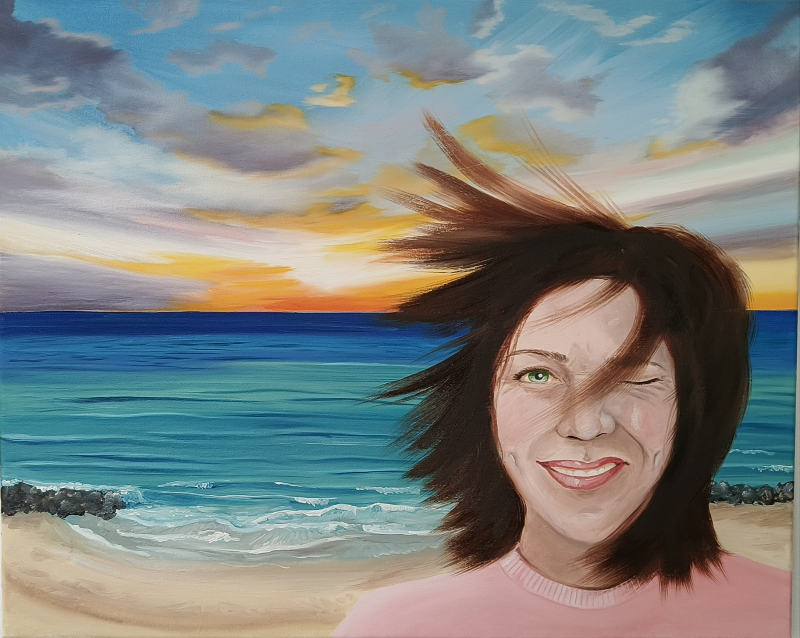 Selfie Danmark - Lønstrup. 50*40