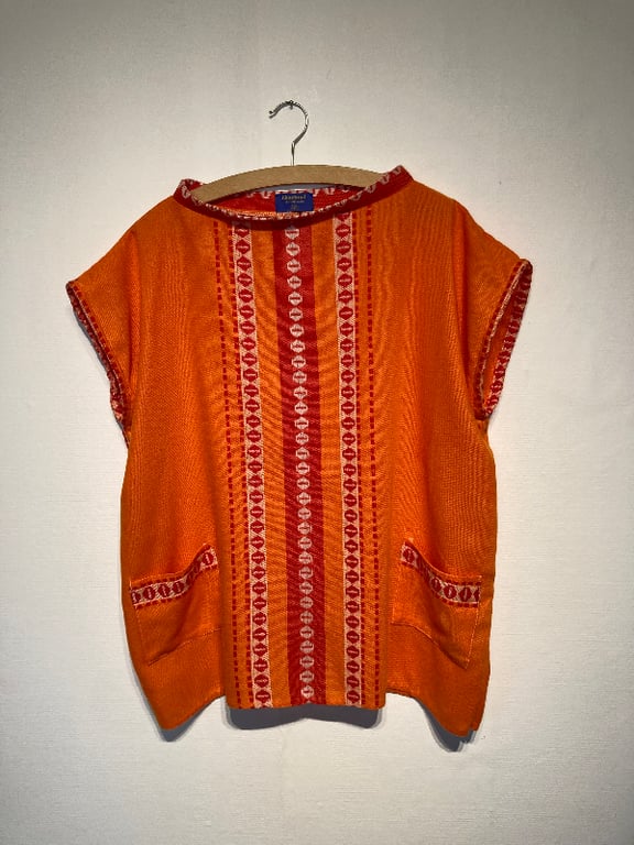 Anna-vest i retro orange