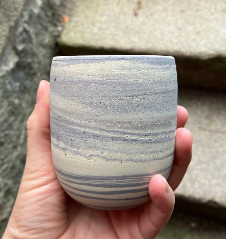 Marmoreret kop, lavendel  billede 4