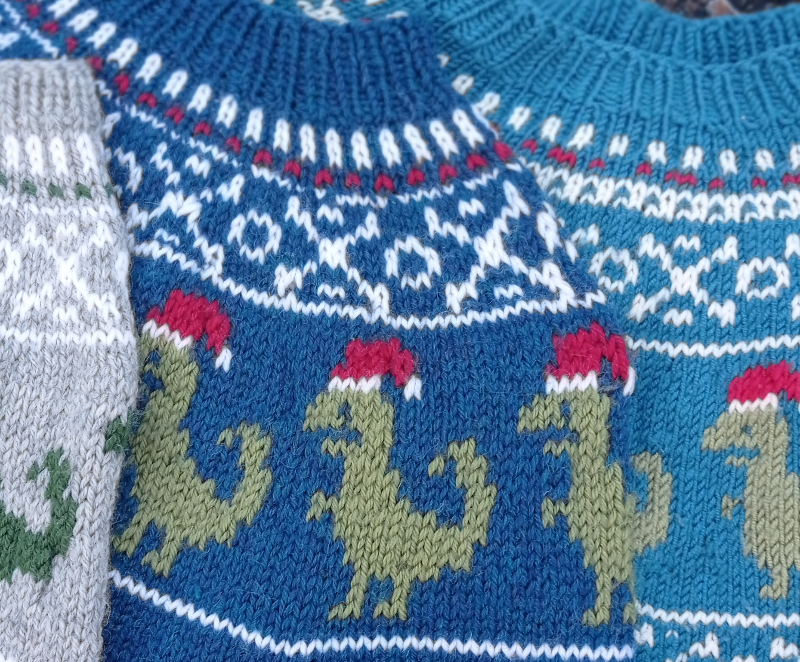 Dino Christmas Sweater - Child billede 3