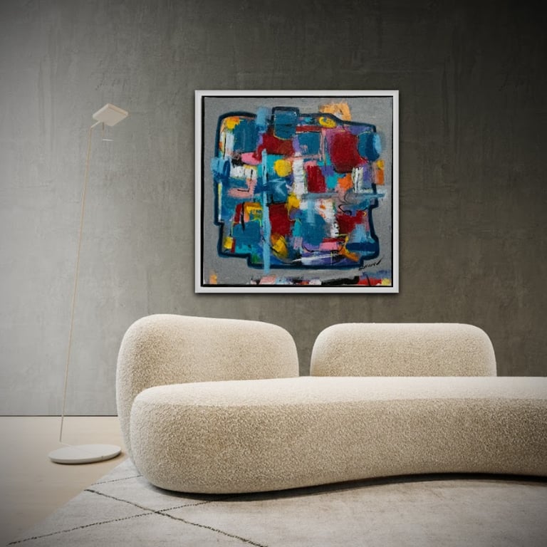 #1118 Maleri 100X100 cm billede 3