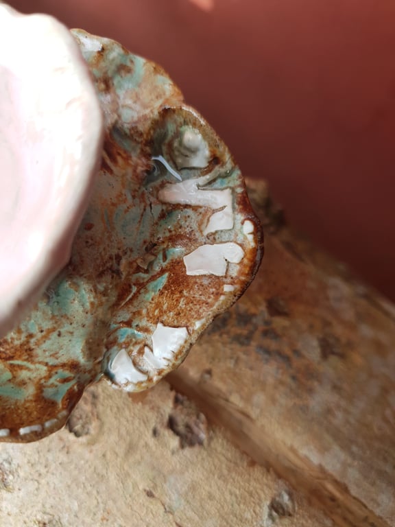 Lille skulpturel skål til lys eller blomster  billede 3