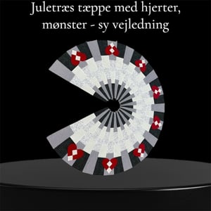 Juletræstæppe med hjerter - patchwork – produktbillede