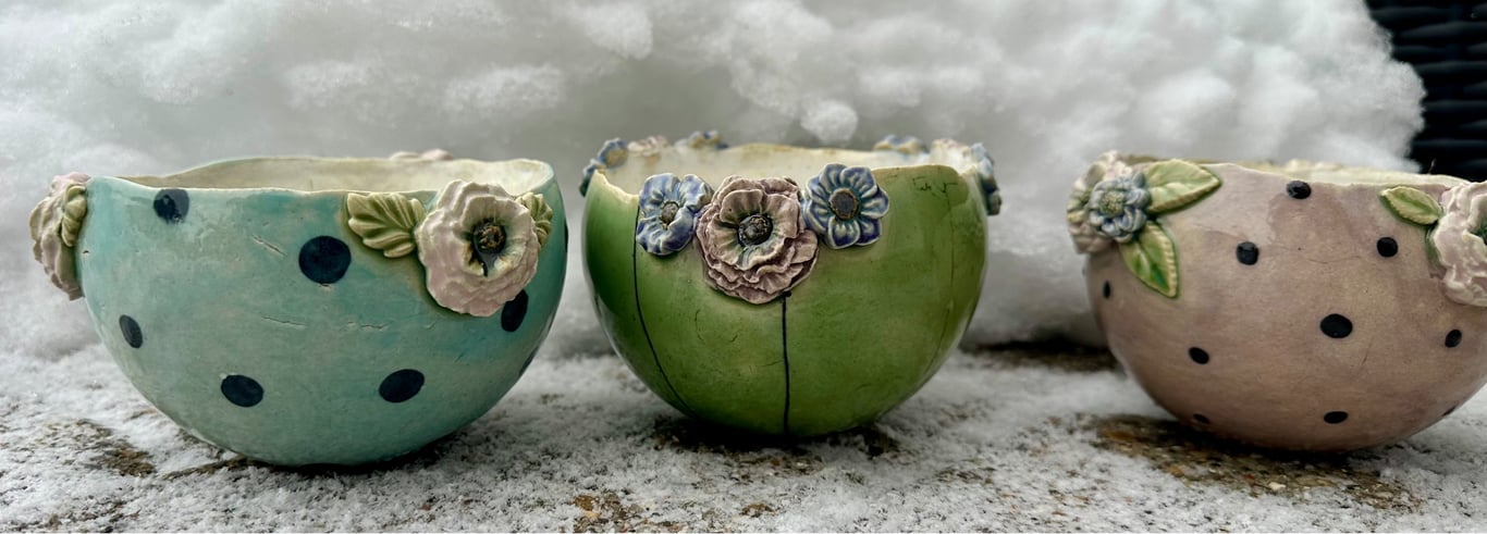 Skål m blomster billede 2