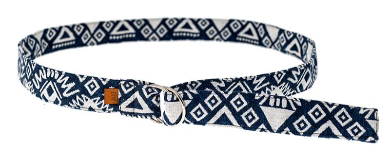 Bælte i skønt farvedesign med dobbelt-ring spænde billede 2