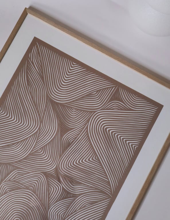 50x70cm papercut, nougat, indrammet  (5)