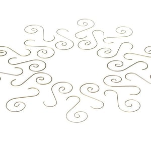 KROGE TIL OPHÆNGNING AF JULEKUGLER - SØLV 10 stk – produktbillede