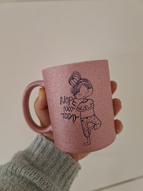 Krus: nope not today Pink Glimmer billede 2