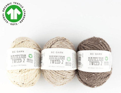 Garn: Hamelton Tweed 1 GOTS - 50 g - et garn med fine nister - 10 farver