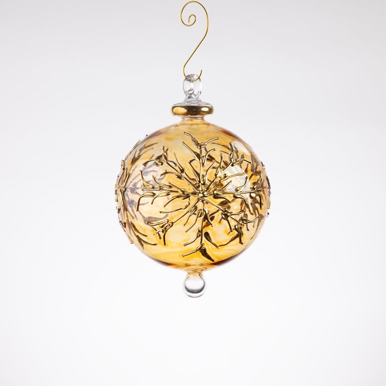 JULEKUGLE DESIGN 1014 GOLDEN MED GULD billede 3