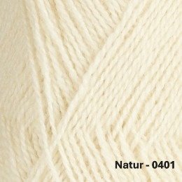 Garnnøgle i naturhvid farve med tekst "Natur - 0401" nederst til højre. (3)