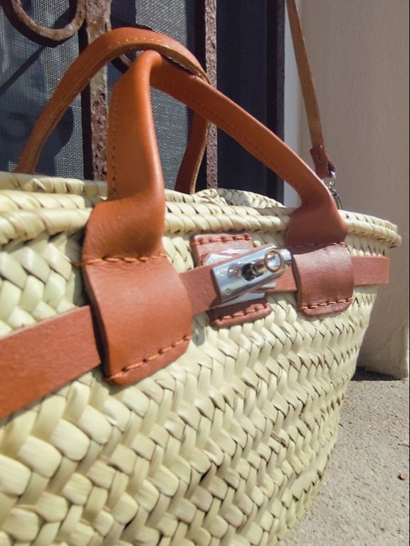 Palme Taske med læder/metallukning (5)