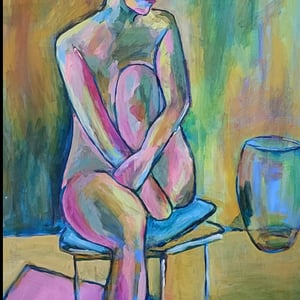 Qroquis - akryl på lærred - 60 x 120 cm  – produktbillede