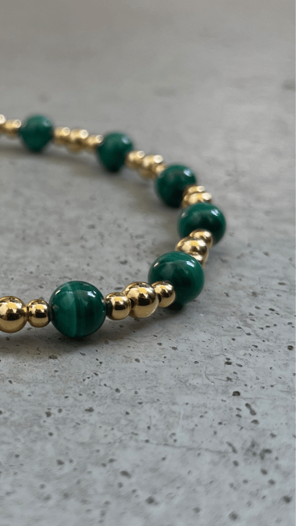 Malakit Royal med forgyldt 925 Sterling sølv i 18 karat guld billede 2