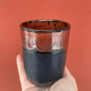 stentøjskrus mat sort/kobber – produktbillede