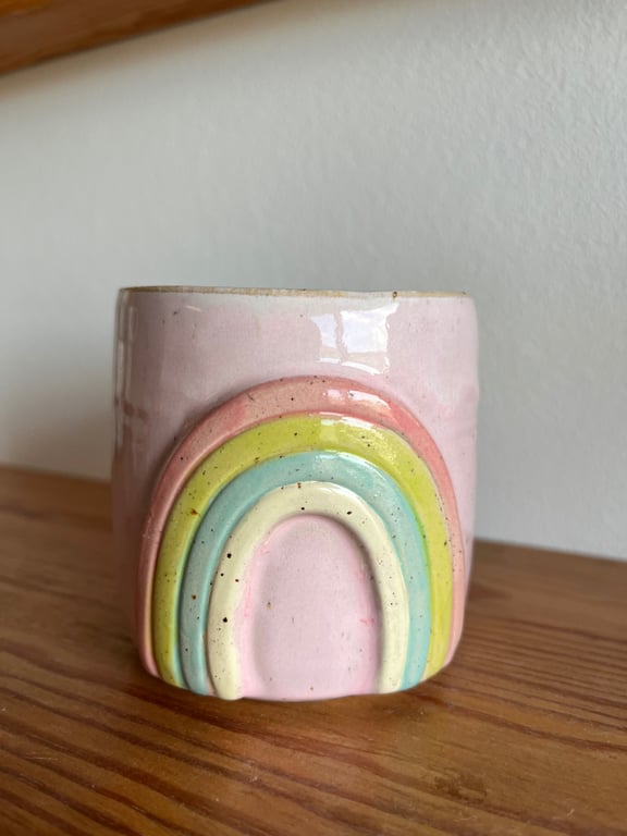 Regnbue krus. 330 ml. H: 8,5  billede 2