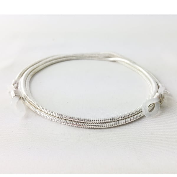 Starke silberne Brillenkette